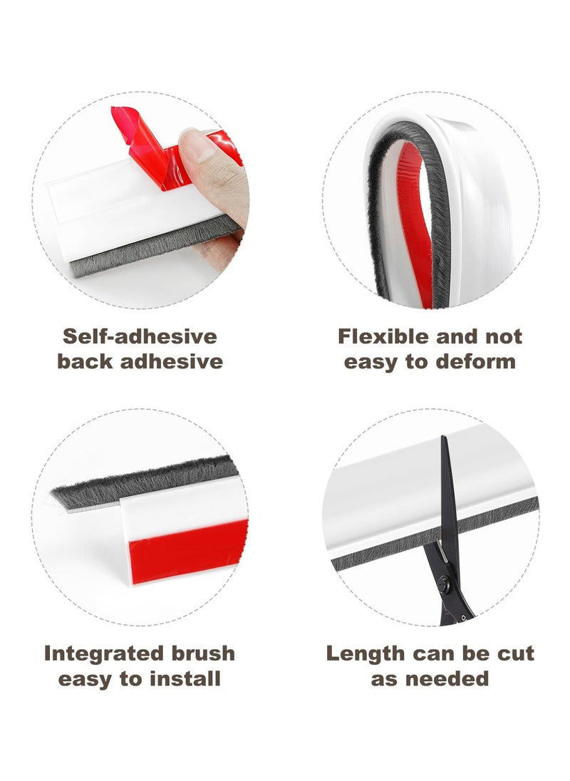 Dominy Door Seal Strip,Door Gap Filler Bottom, Door Bottom Seal Dust/Cold Air Insulation or Noise Cancelling Door Seal,Door Bottom Weather Stripping 2 Inch W x 39 Inch L White  - Image 3