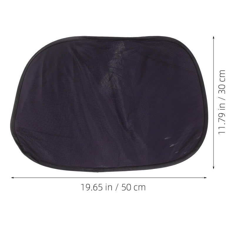 Static Cling Car Window Sun Shades 50x30cm Black Mesh UV Protection Side Window Sunshades 2 Pack - Image 3