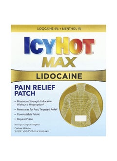 Icy Hot Icy Hot, Max Lidocaine Pain Relief Patch, 5 Patches  - Image 1