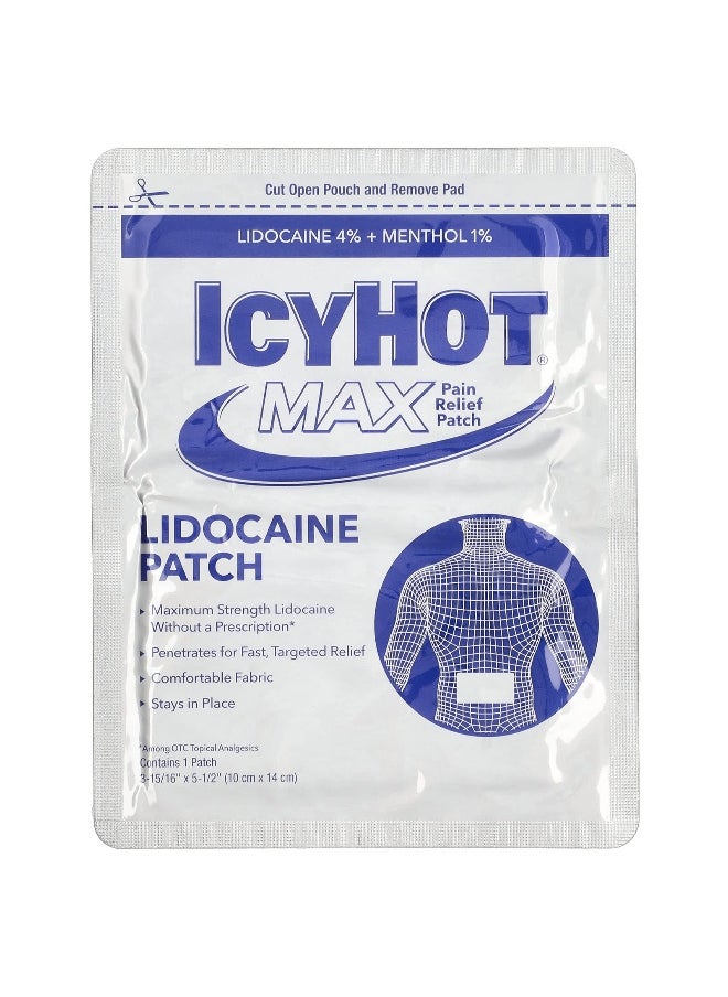 Icy Hot - Icy Hot, Max Lidocaine Pain Relief Patch, 5 Patches - Image 1