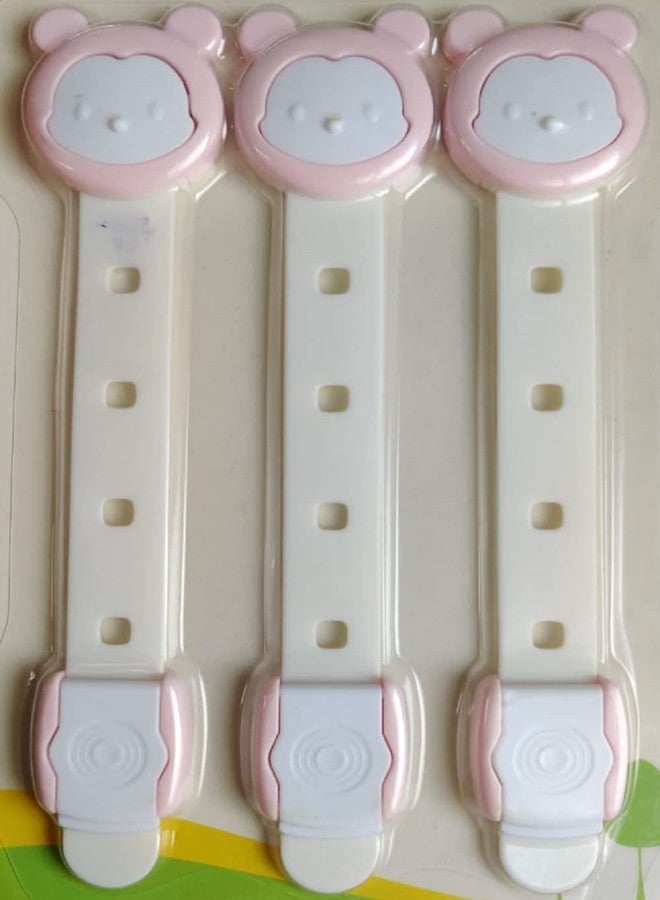 Prostuff.in Baby Proofing Locks for Cabinets, Closet, Drawers, Dresser, Door Latches No Tools No Drilling, Pink, Color 3 Pcs - Image 2