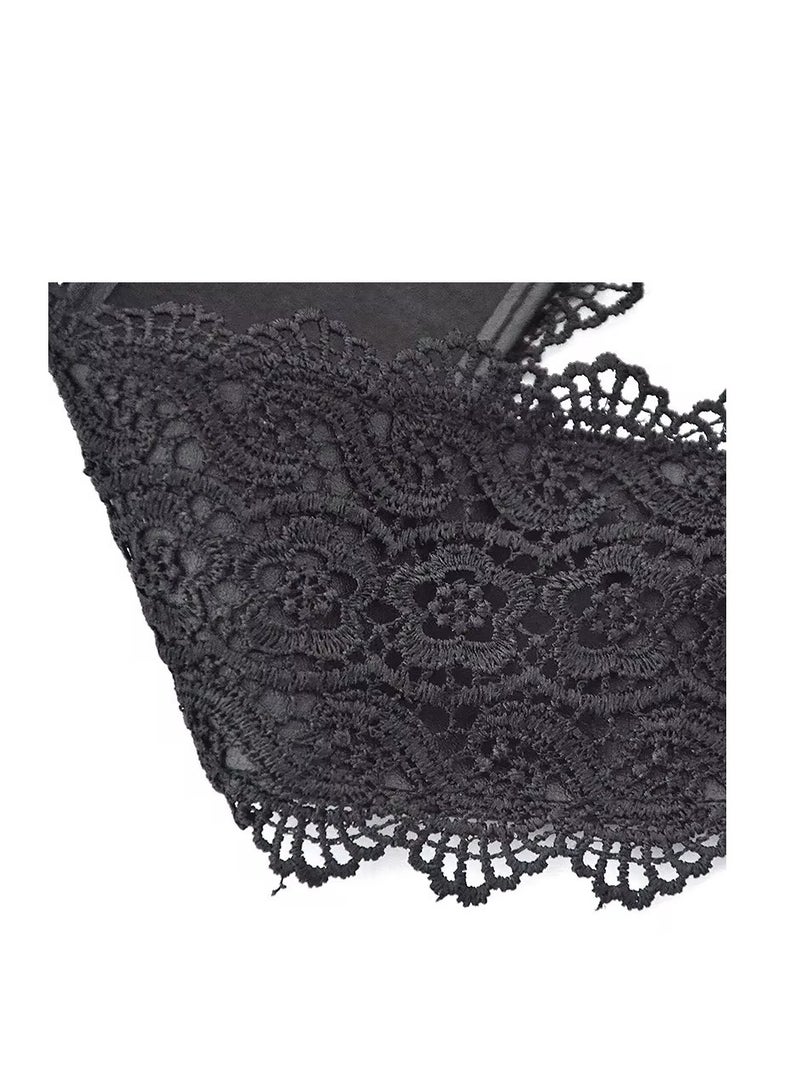 Glowudz Women Faux Leather Cinch Waistband Lace Belt  - Image 4