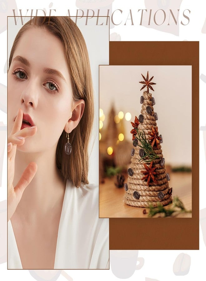Luckforest حبوب قهوة اصطناعية من لاكفورست، 130 حبة كبيرة من حبوب القهوة الاصطناعية، نباتات اصطناعية لعرضها في المقاهي والمتاجر - Image 3
