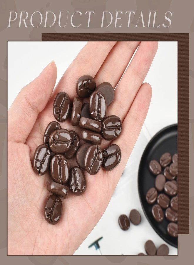 Luckforest حبوب قهوة اصطناعية من لاكفورست، 130 حبة كبيرة من حبوب القهوة الاصطناعية، نباتات اصطناعية لعرضها في المقاهي والمتاجر - Image 5