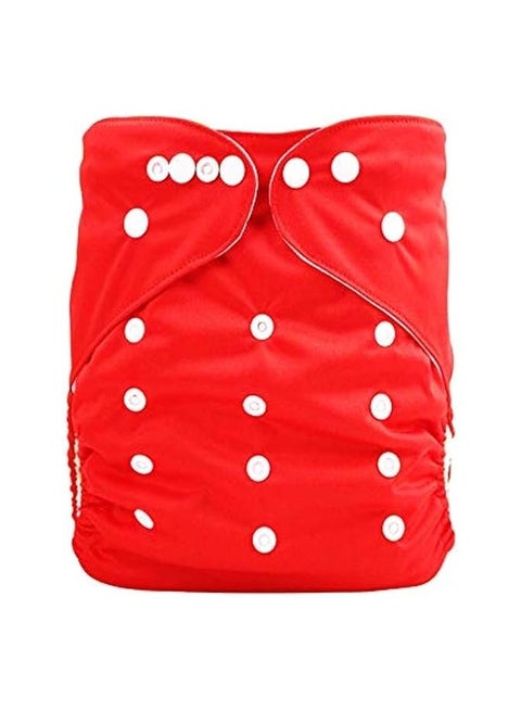Adjustable Cotton Pocket Diapers Reusable Washable for Babies, Infants and Toddlers 0-3 Years (red)