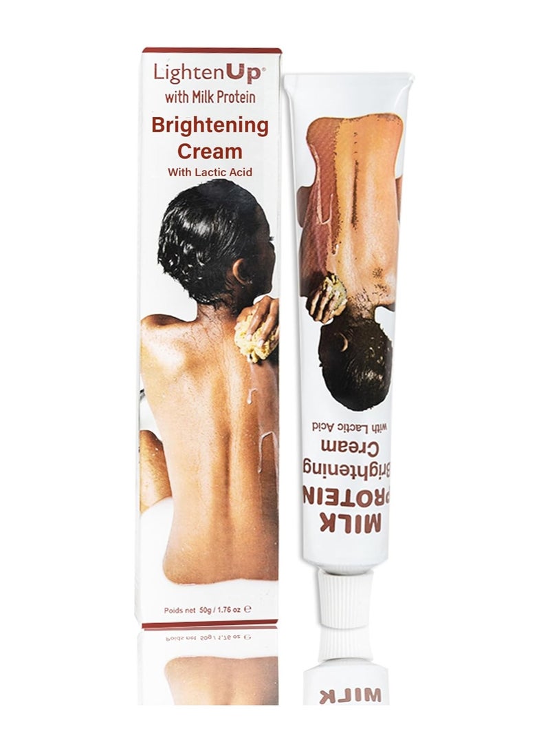 OMIC LIGHTEN-UP OMIC LightenUp Skin Brightening Cream | 50 ml/1.76 Oz | Skin Moisturizing Cream with Milk Protein | Skin Glowing Cream | For Face & Body | With Vitamin C, Shea Butter, Lactic Acid - Image 1