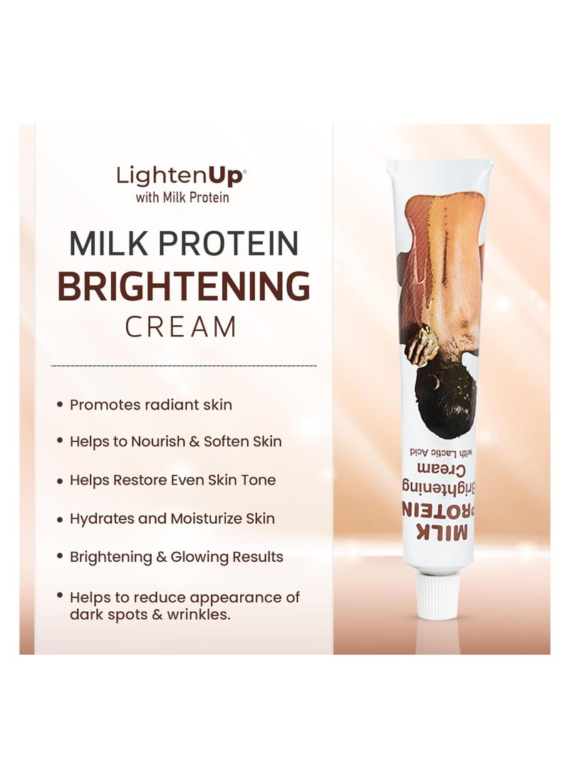 OMIC LIGHTEN-UP OMIC LightenUp Skin Brightening Cream | 50 ml/1.76 Oz | Skin Moisturizing Cream with Milk Protein | Skin Glowing Cream | For Face & Body | With Vitamin C, Shea Butter, Lactic Acid - Image 3