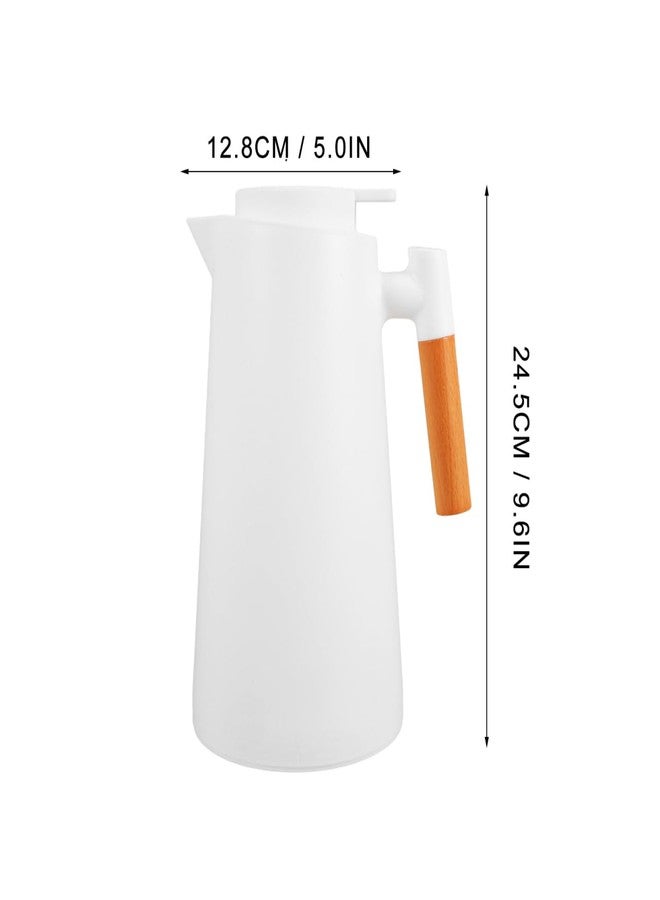 ياردوي إبريق قهوة حراري من ياردوي سعة 1 لتر، ترمس معزول بتفريغ الهواء بجدار مزدوج ومقبض خشبي، غلاية ماء معزولة، ترمس شاي للمشروبات الساخنة أو الباردة - Image 3