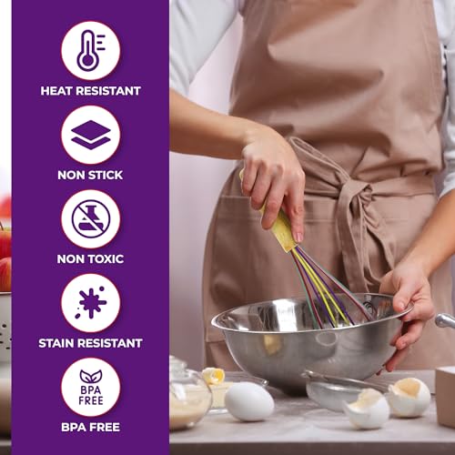 Kaluns 50 PCS Silicone Kitchen Utensils Set Complete Kitchen Set - 800°F Heat Resistant Non-Stick Premium Cooking Utensils W Wooden Handles - Can Opener, Masher, Turner, Silicone Spatula Set - Image 5