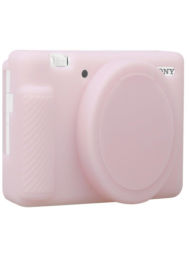 BOVKE Soft Camera Case for Sony ZV-1 Digital Camera, ZV1 Camera Silicone Case Cover Rubber Body Skin Protector Sleeve with Removable Lens Cover fits Sony ZV-1 Vlogging Camera, Jelly Pink - Image 1