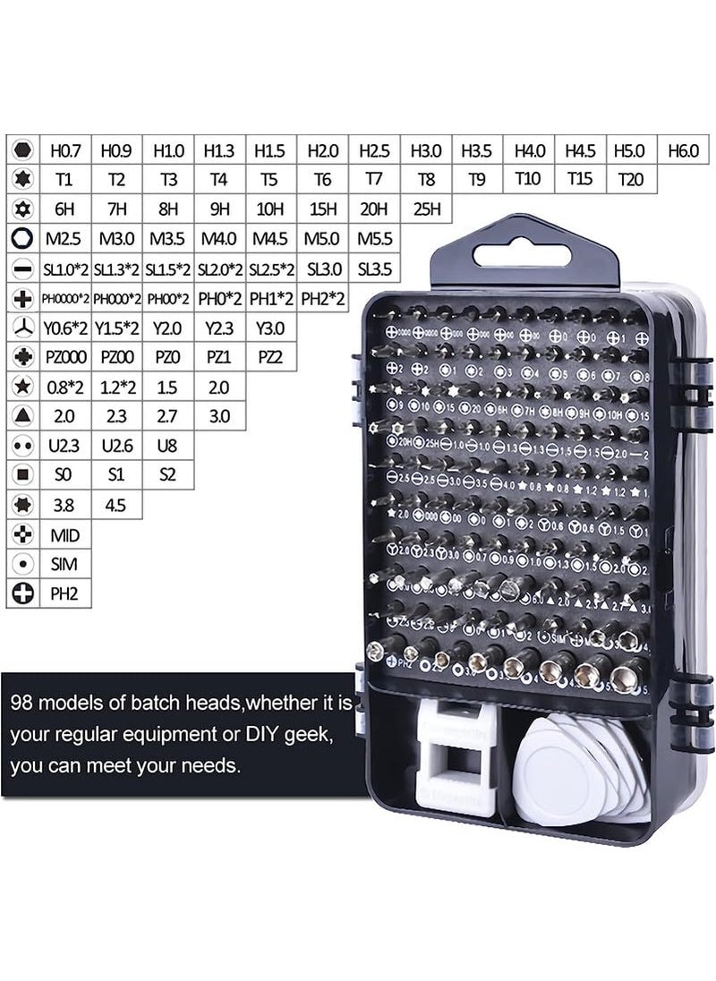 COOLCOLD COOLCOLD Screw Driver Tool Set Kit, Tool Kit, 115 in 1 Screwdriver Set, Electronics Magnetic Repair Tool Kit with Case for Repair Computer, iPhone, PC, Laptop, Game Console, Watch, Glass(Multicolor)  - Image 2