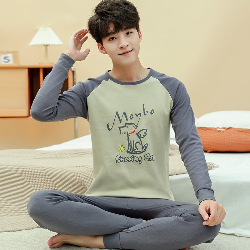 Children'S Thermal Intimates, Boys' Autumn Clothes And Long Trousers Set, Pure Cotton Girls' Shirts And Intimates, Teenagers' Cotton Sweaters - Image 1