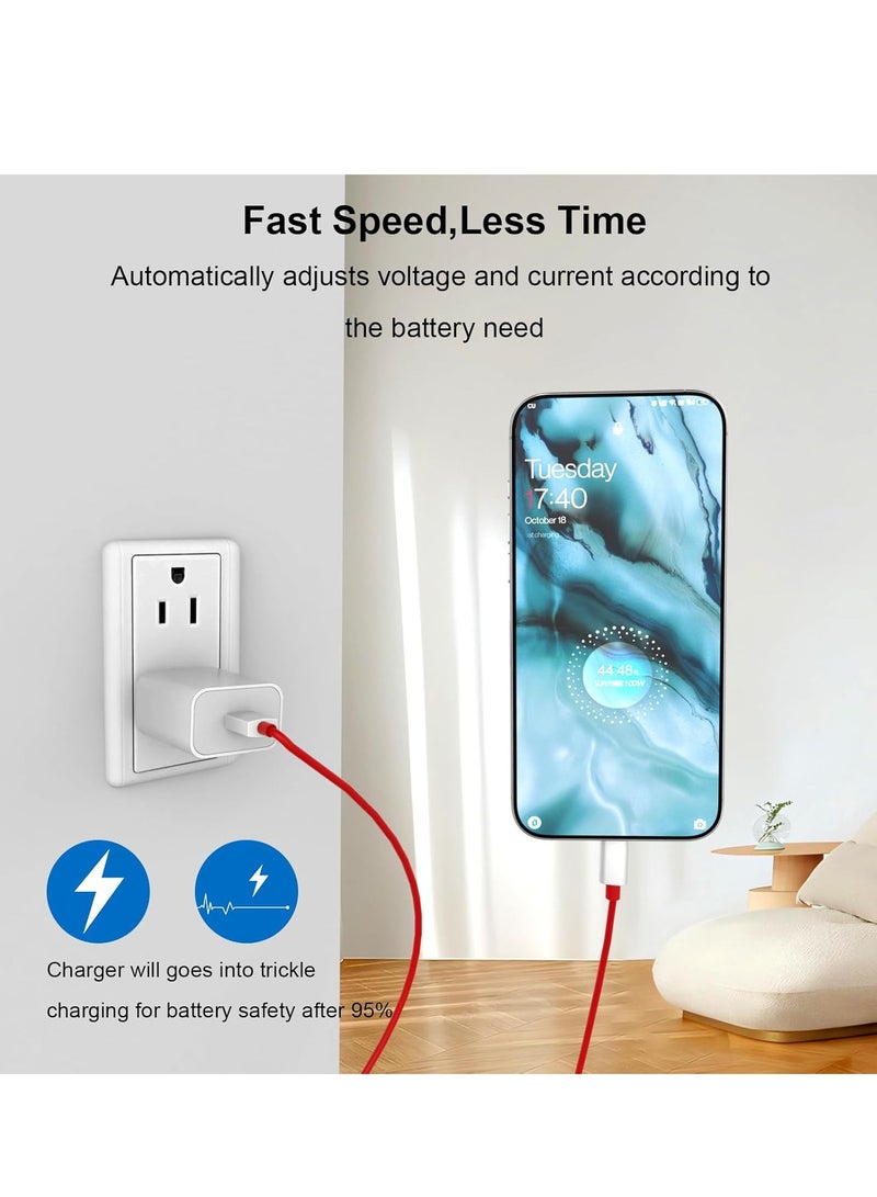 general 100W for Oneplus 14 13 12 12R 11 10 Pro Charger SuperVooc Warp Charger for Oneplus 9 Pro 10T 10R 8T 8 Dash Charge 80W Power Adapter for One Plus Oppo Realme Fast Wall Charger Adapter with 3ft USB C - Image 5