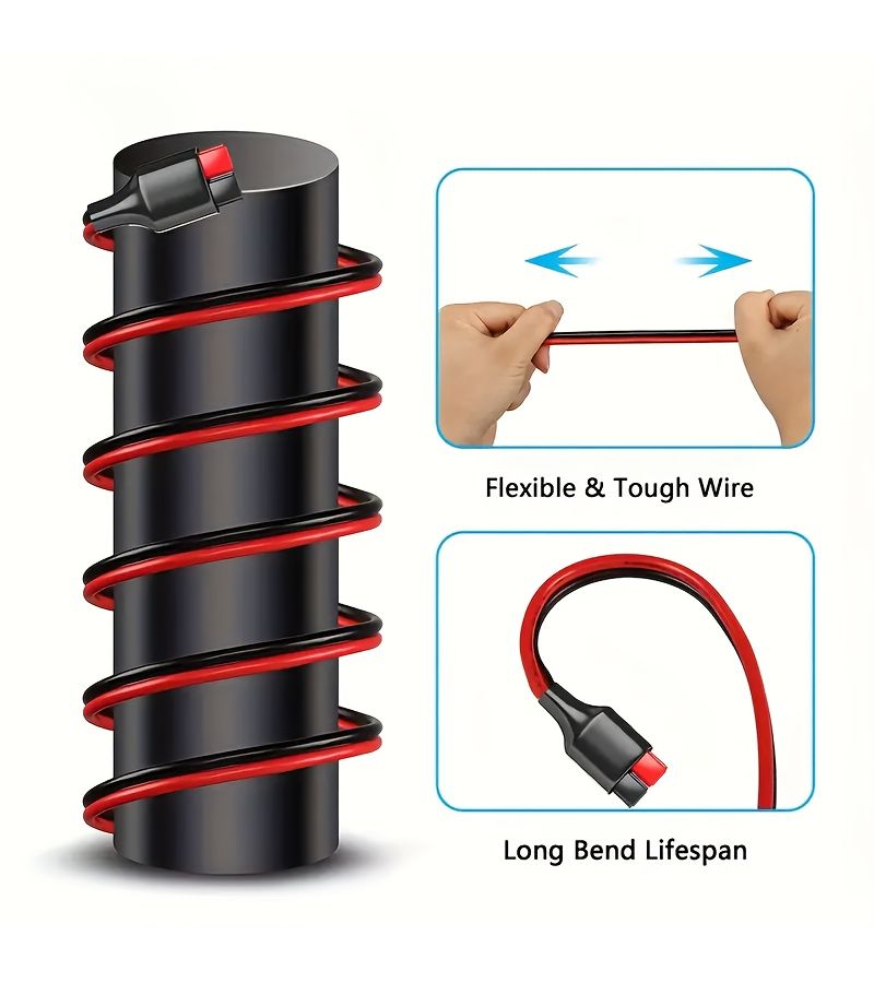 كابل تمديد للوحة أسلاك قياس 12 AWG مزود بموصلات لمحطة طاقة محمولة/مولد كهربائي بطول 5 أقدام - Image 4
