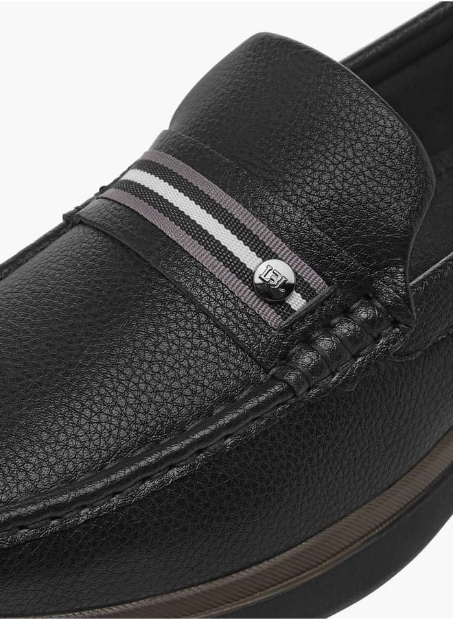 ال بي ال من شو اكسبرس Men Tape Accent Slip-On Loafers