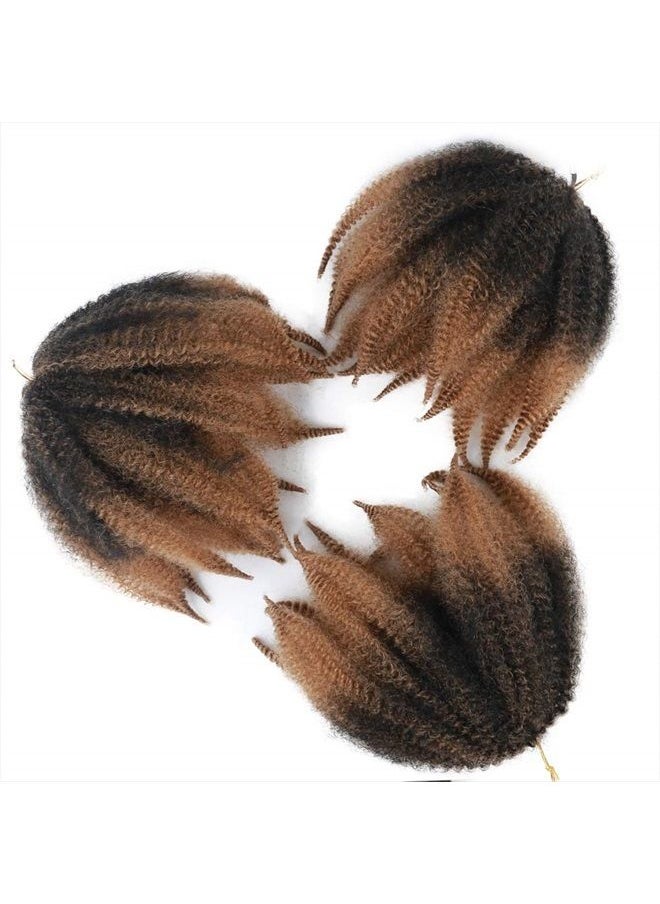 Violet - 8 Inches Marley Hair Short Afro Kinky Twist Crochet Hair 3 Packs Marley Hair Afro Kinky Curly Crochet Hair for Twists Marley Twist Crochet Braids Synthetic Kinky Hair Extensions(3 Packs -T/27) - Image 1