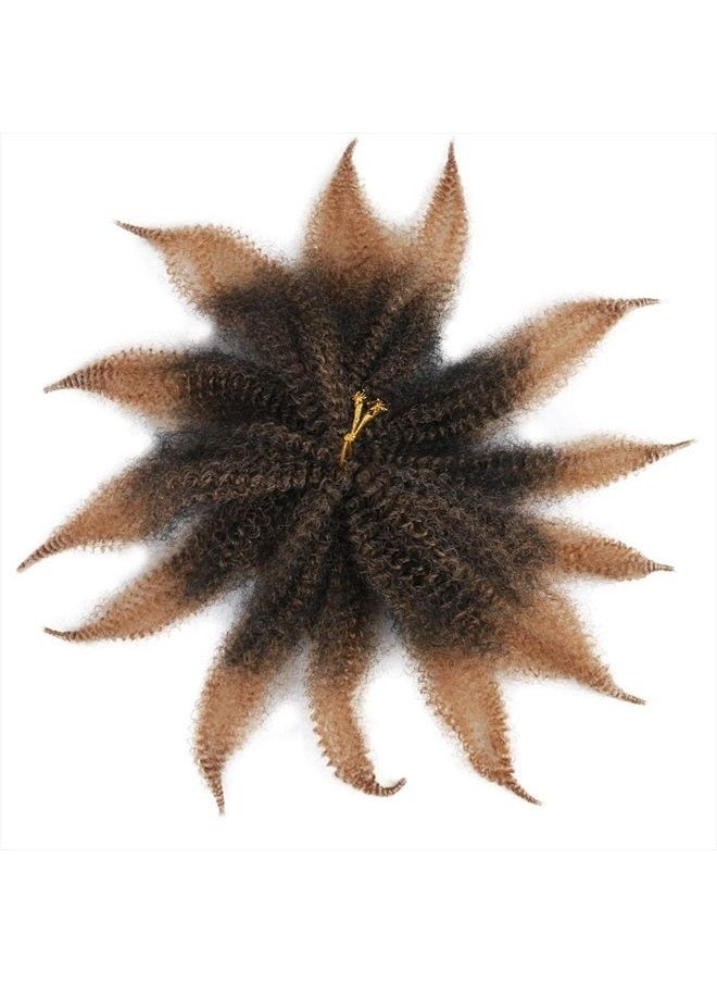Violet - 8 Inches Marley Hair Short Afro Kinky Twist Crochet Hair 3 Packs Marley Hair Afro Kinky Curly Crochet Hair for Twists Marley Twist Crochet Braids Synthetic Kinky Hair Extensions(3 Packs -T/27) - Image 1