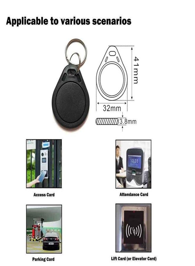 ARICEAN 10 PCS 13.56 MHz UID Writable Rewritable Clone IC Smart Key Fobs, Compatible with MIFARE Classic 1K, RFID Blank Tag for Access Control Key Tag Rewritable - Image 5