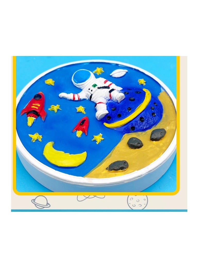 Crafts and Arts Set DIY Space and Animals Series Painting Kit Craft for Child With Paint Brush And Color - Image 3