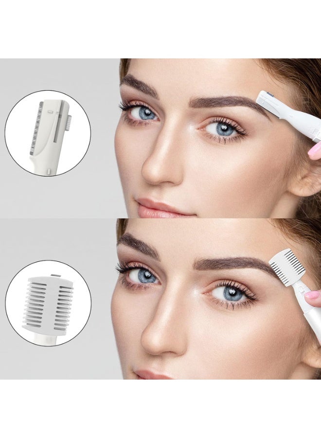 بري تيك ماكينة حلاقة وتشذيب الحواجب والوجه الكهربائية للنساء – جهاز محمول صغير لإزالة شعر الحواجب والوجه والجسم بدقة وأمان دون جروح - Image 4