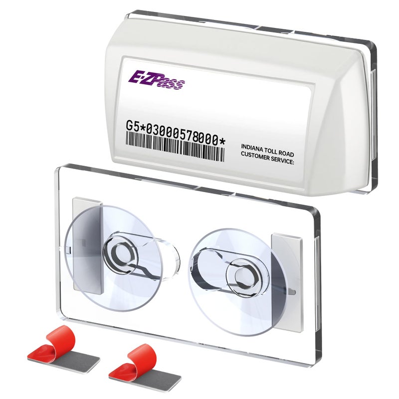 ESVNE Magnetic Ez Pass Holder For Windshield - Ezpass Holder With Strong Suction Cup Mount & Ultra Secure Neodymium Magnets - Universal Fit For Ez Pass Mini  Ipass  Sunpass & Most Us Toll Tags - Image 1