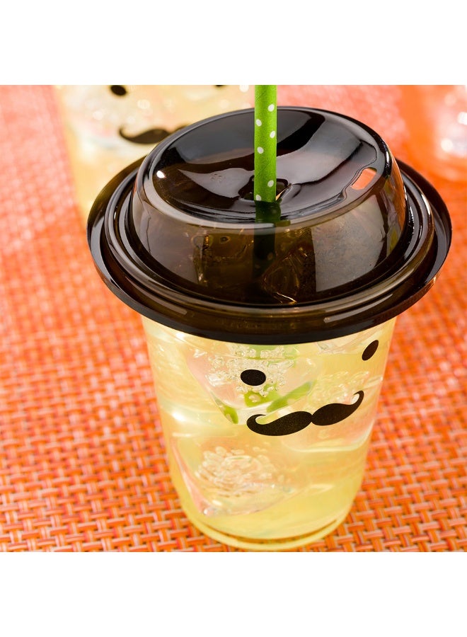 Restaurantware LIDS ONLY: Visage Lids For 9/12/16 Ounce Disposable Cups, 1000 Black Plastic Lids For Cups - 2-in-1 Straw And Sip Insert, Visage Cups Sold Separately, Recyclable  - Image 3