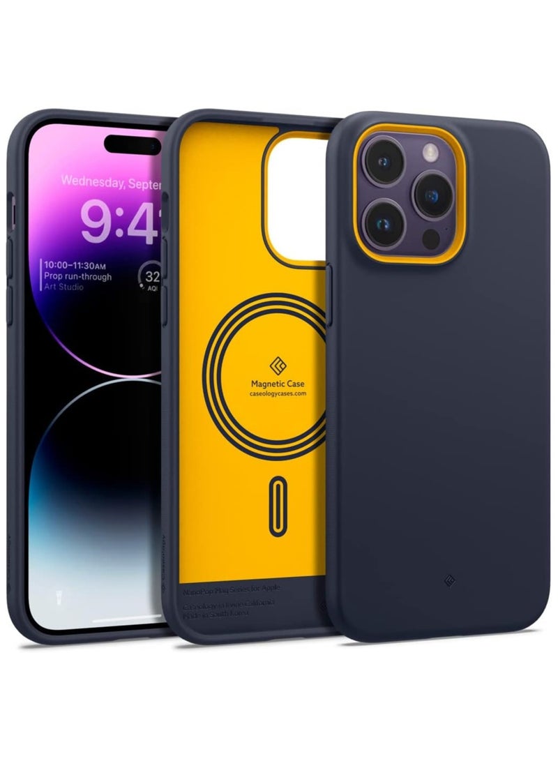 Caseology غطاء هاتف آيفون 14 برو ماكس ماغسيف - توت أزرق داكن - Image 1