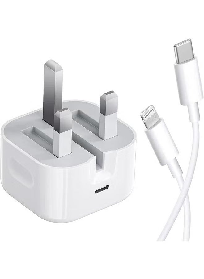 Univer Tang iPhone 20W PD 3.0 USB C Wall Charger Plug with 1M iPhone Fast Charging Cable USB C Fast Charger Charging Cable and Plug, iPhone Fast Charger  Compatible with Phone 14 13 12 11 Pro Max Mini X XR Xs 8  - Image 2