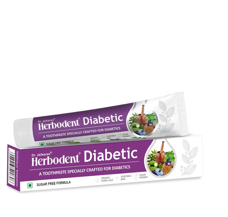 Herbodent Diabetic Toothpaste 353 oz Toothpaste Specially Crafted for Diabetics SLS Sugar Free Formula 7 Organic Herbs Jamun Fenugreek Bitter Gourd Madhunashini Black Seed Pack of 1 - Image 2
