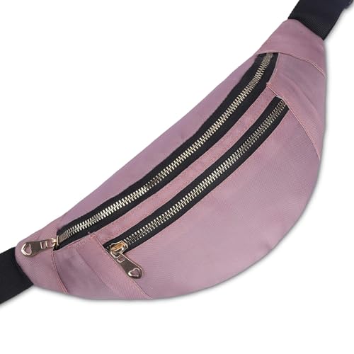 KUKLAR Waist Bag for Men and Women - Travel Fanny Pack, Mobile and Money Bag (Pink) - Image 3