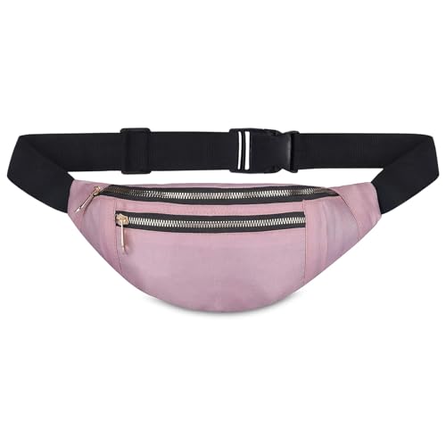 KUKLAR Waist Bag for Men and Women - Travel Fanny Pack, Mobile and Money Bag (Pink) - Image 1