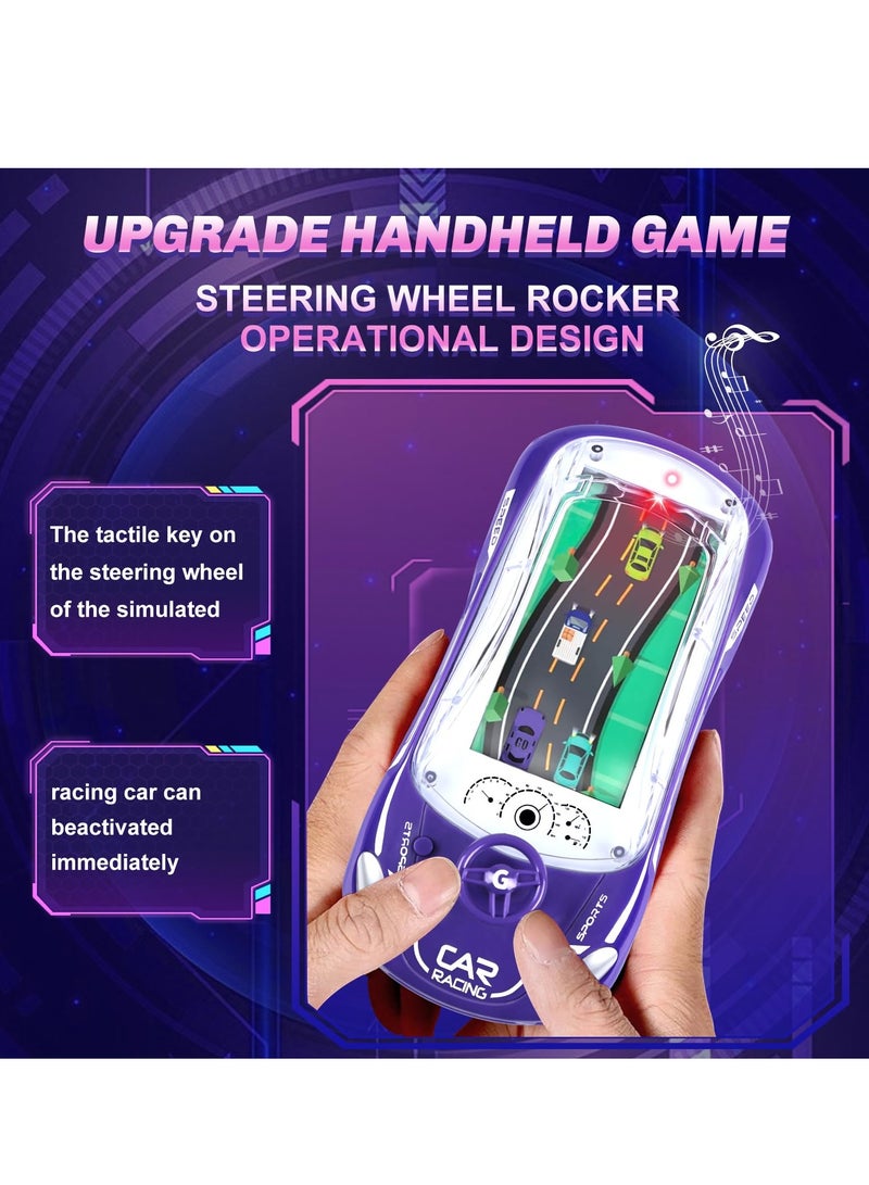 Handheld Car Racing Game for Kids, Simulation Racing Car Game Machine, Console Brain Game Thinking Training Large Screen, Exercise Hand-Eye Coordination for Children - Image 2