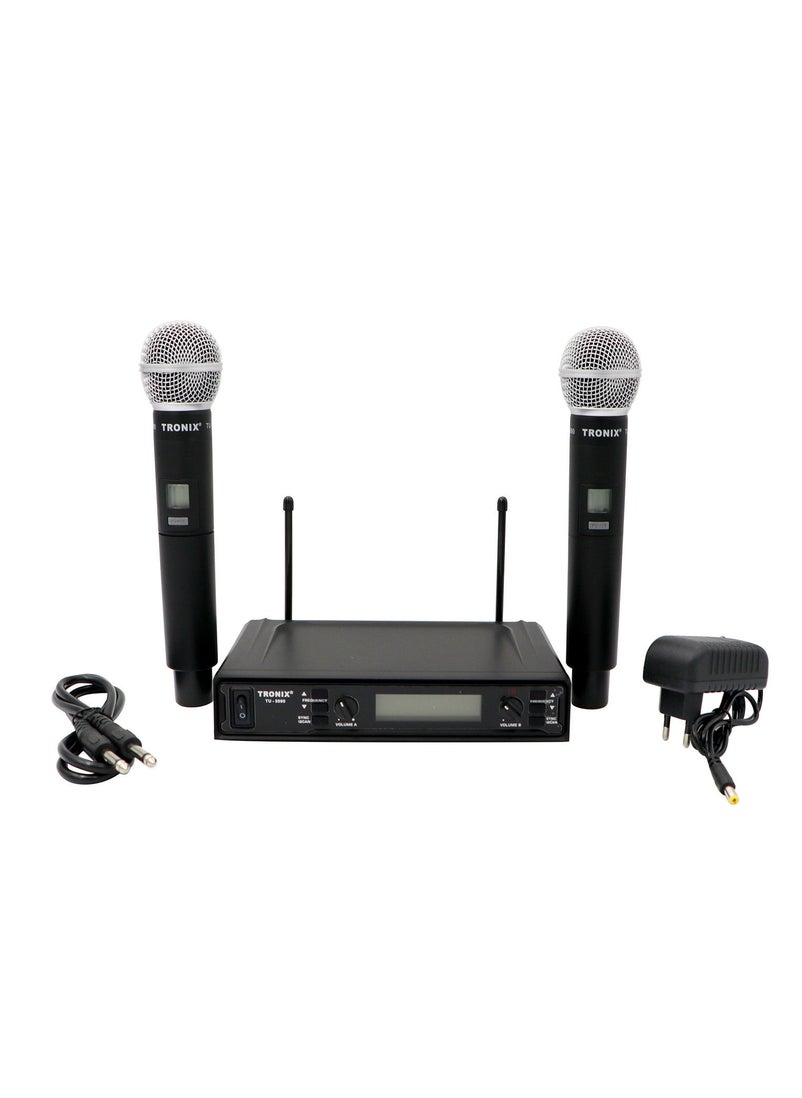 TRONIX TU5080 Dual Wireless Handheld Microphone System 2 Pieces Set