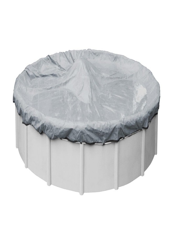 Robelle 12 ft Industrial Gray Winter Pool Cover for Above Ground Pools, 4 ft Overlap (16 ft Cover Size), Solid 14 x 12 Scrim, 4.5 oz/yd2, 20-Year Warranty, Style: 3012-4A - Image 1
