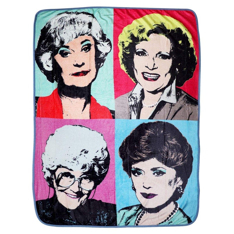JUST FUNKY Golden Girls Themed Warhol Fleece Blanket Comforter | 45"x60" Stadium Blanket - Image 1