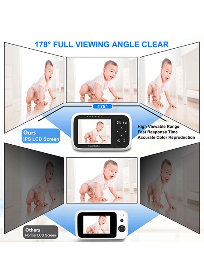 Hellobaby - 3.2 Inches LCD Digital Video Baby Monitor With Night Vision, Two Way Talk, Vox Mode - Image 1