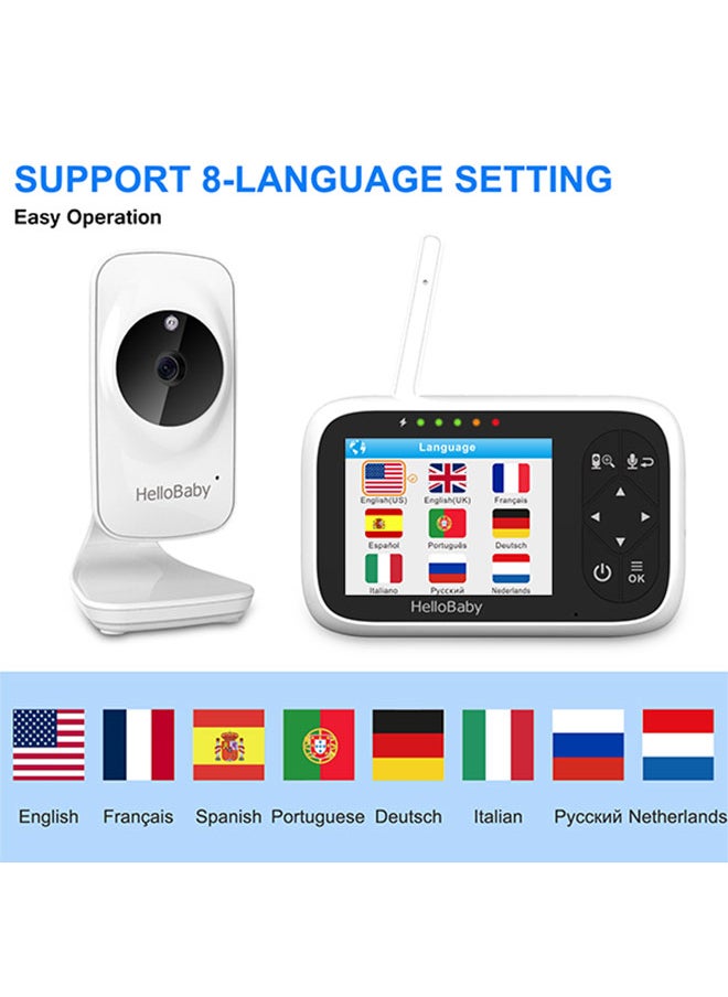 Hellobaby - 3.2 Inches LCD Digital Video Baby Monitor With Night Vision, Two Way Talk, Vox Mode - Image 1