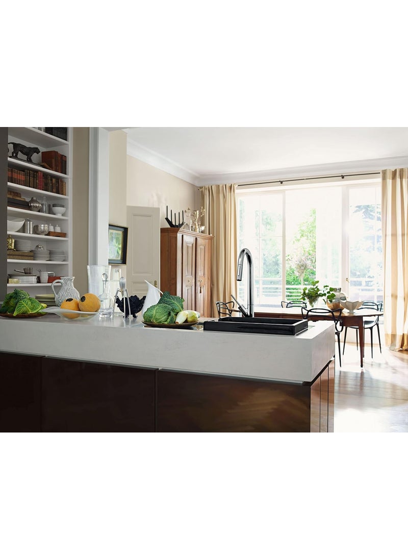 AXOR hansgrohe Starck Chrome High Arc Kitchen Faucet Kitchen Faucets with Pull Down Sprayer Faucet for Kitchen Sink Magnetic Docking Spray Head Chrome 10821001  - Image 2
