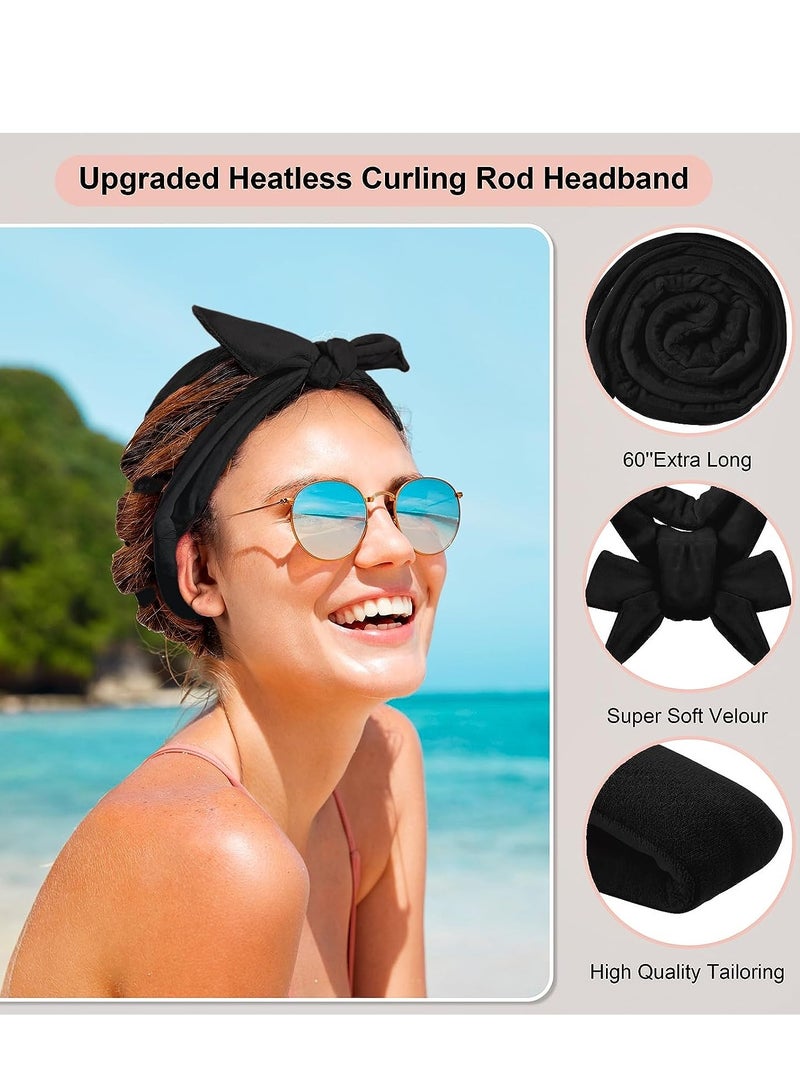 عام Heatless Curling Rod Headband,Long Heatless Curls Soft Hair Curlers to Sleep in Hair Rollers No Heat Curls,Hair Wrap Curls Styling Kit for Girls Long Hair Medium Hair - Image 2