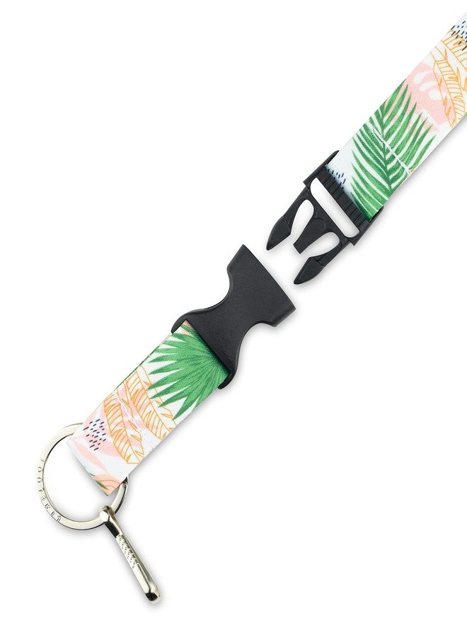 Limeloot Themed Lanyards for Keys, ID Badges, and Accessories - Includes Quick Release Buckle and Flat Ring, Boho Palms - Image 3