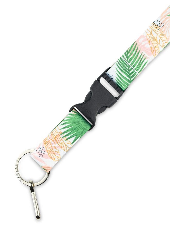 Limeloot Themed Lanyards for Keys, ID Badges, and Accessories - Includes Quick Release Buckle and Flat Ring, Boho Palms - Image 2