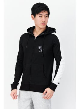 French Connection Men Hood With Drawstring Printed Long Sleeve Sweatshirts, Black  - Image 1