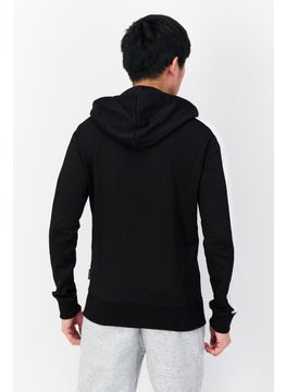 French Connection Men Hood With Drawstring Printed Long Sleeve Sweatshirts, Black  - Image 2