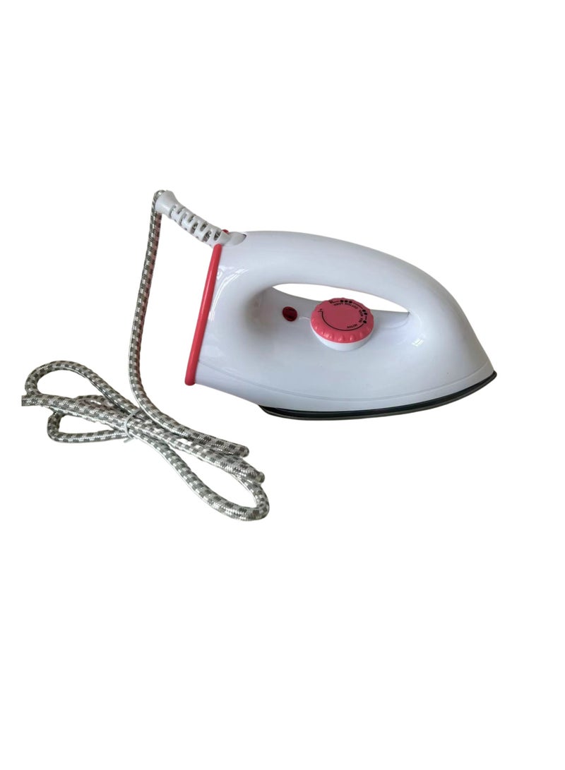 Icona Electric Dry Iron – Lightweight Clothes Iron with Adjustable Temperature Control, Non-Stick Soleplate for Smooth Ironing (White) - Image 3