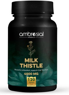 Milk Thistle 4000mg High Strength Liver Support Antioxidant Liver Detox Supplement (Pack of 1-120 Tablets) - pzsku/ZF5305D5F861E1C18A5C7Z/45/_/1726058452/d92604f2-9cbb-401c-89f3-f726a00c1eed