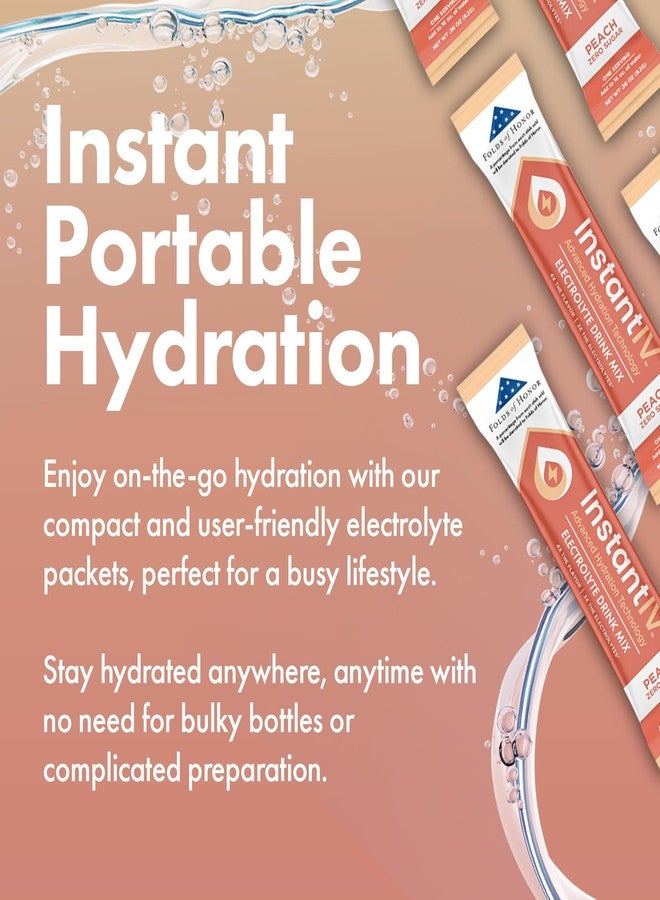 Instant IV Electrolytes Powder - 3X Electrolytes, Zero Sugar with Vitamin C, B3, B6, Electrolytes Powder Packets for Hydration, Recovery & Immunity, Vegan & Gluten Free | Peach - 12 Packets - Image 5