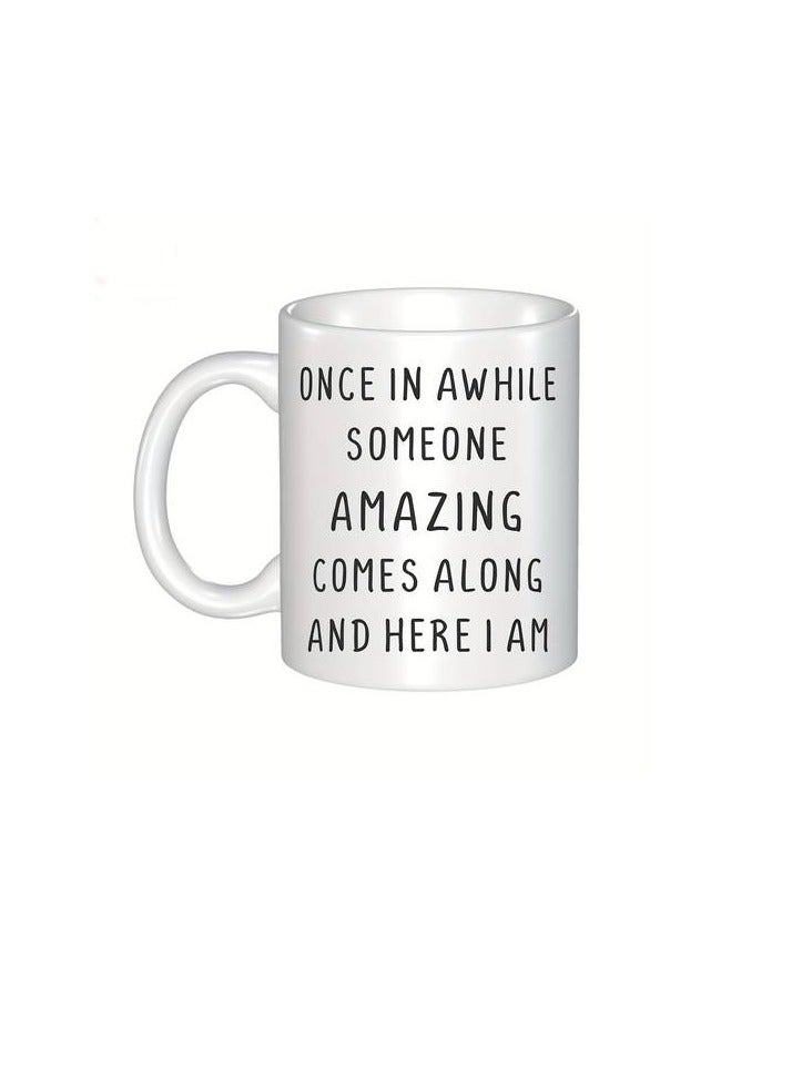 RYN® تصميم مطبوع 1 قطعة، كوب قهوة مع اقتباسات مضحكة، كوب بسيط، كوب قهوة مع اقتباسات ملهمة، هدايا مضحكة، هدية لها، هدية عيد الميلاد، هدية عيد الميلاد - Image 1