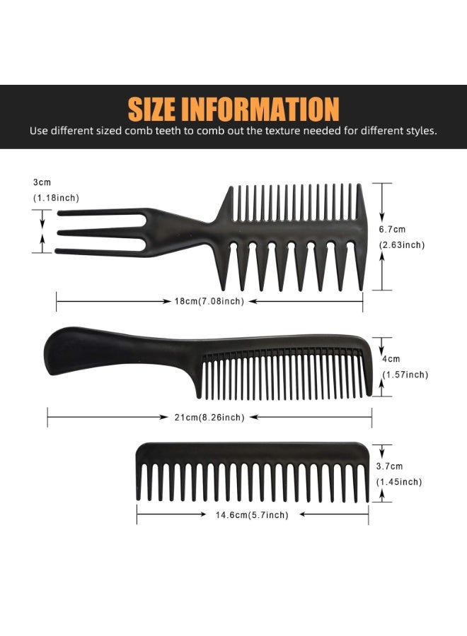 Professional Hair Comb Set 10-Piece – Barber & Salon Hair Cutting and Styling Combs Kit – Fine & Wide Tooth, Rat Tail & Sectioning Hairdressing Combs for All Hair Types - Image 2