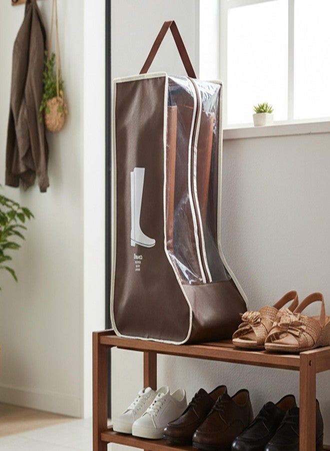 Yolev 2pcs Boot Bags for Cowboy Boots Portable Boot Storage for Travel Dust Proof Boot Storage Organizer Tall Boots Shoe Cover Protector Bag （11.4" X 8.6" X 19"） - Image 5