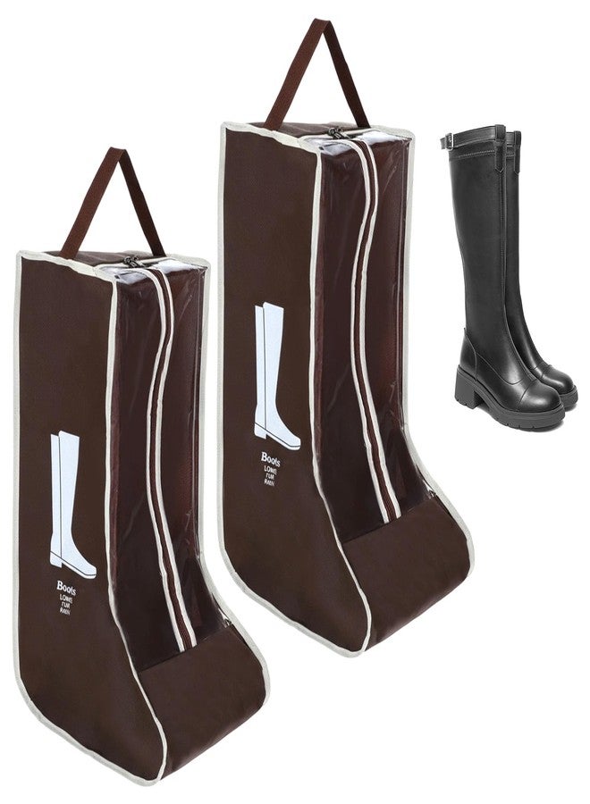 Yolev 2pcs Boot Bags for Cowboy Boots Portable Boot Storage for Travel Dust Proof Boot Storage Organizer Tall Boots Shoe Cover Protector Bag （11.4" X 8.6" X 19"） - Image 1